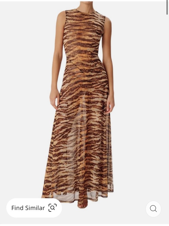 Ronny Kobo Collection Dresses & Skirts - Ronny Kobo Collection Brown Tiger-Print Sleeveless Maxi Dress